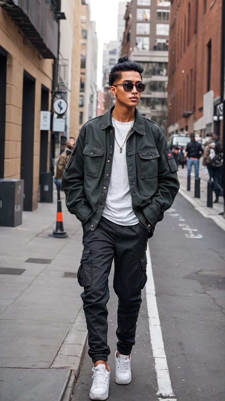 20+ Cargo Pants with Oversized Jacket Street Style