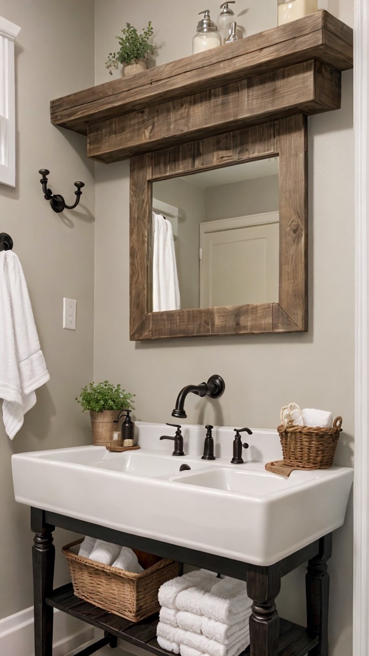 20+ Farmhouse Bathroom Decor Ideas