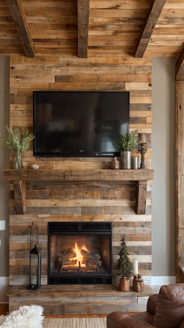 20+ Farmhouse Fireplace Mantel Ideas